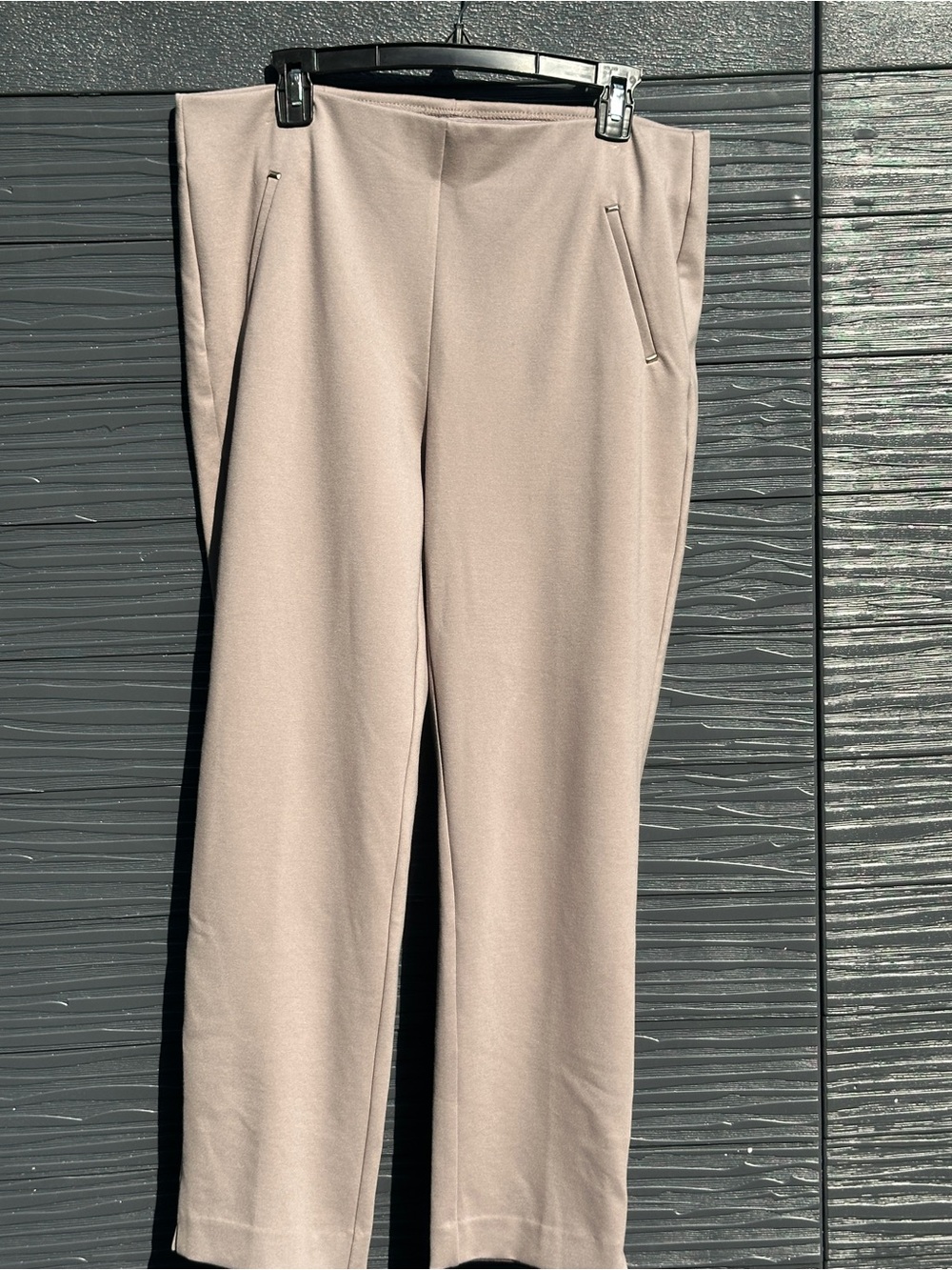 Chico’s Size 2R Taupe Pull-On Ankle Pants Stretch Career Office Women’s 12